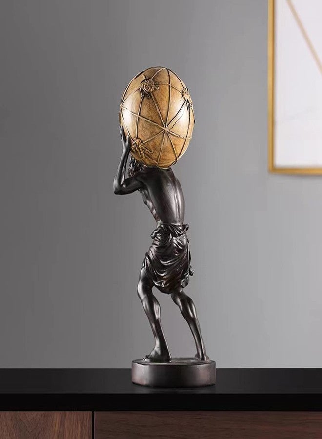 FUNSXBUG 16.5 Inch Large Atlas Holding World Greek Statue Sculpture Collectible Figurine Home Decor Living Room Desktop Decoration - Image 3